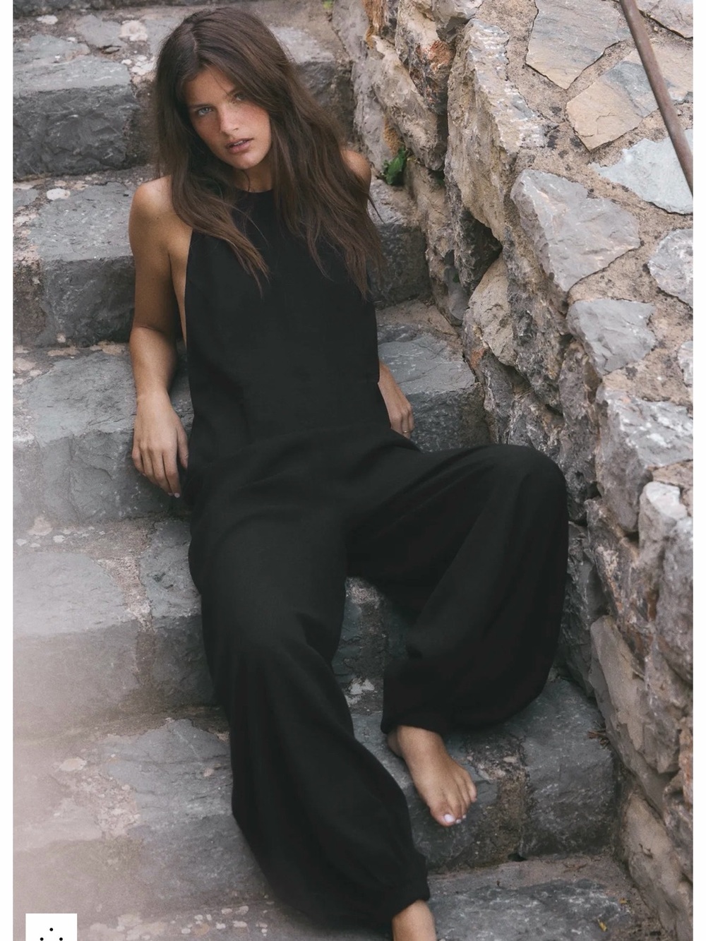 BNWT ZARA LYOCELL JUMPSUIT Black SMALL SOLD OUT!